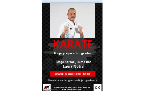 Stage Karaté avec Serge Serfati, 8ème Dan